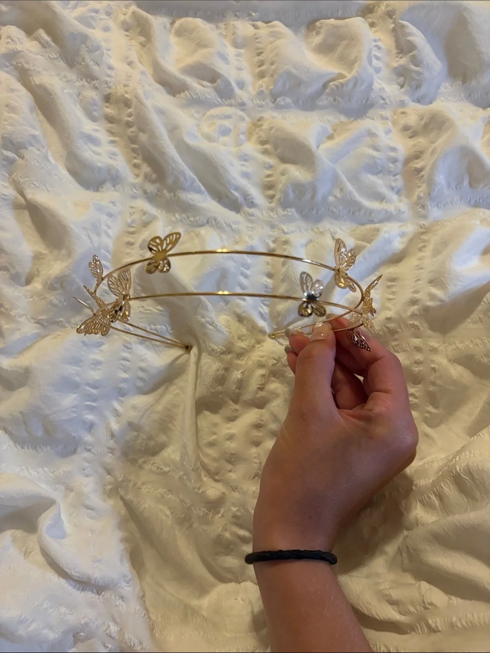 Gold Butterfly Double-Band Headband - Women Accessories